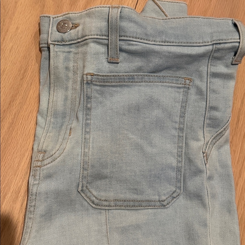 Veronica Beard Carson High Rise Flare Ankle Jeans Light Wash Aspen Size 28 - Picture 6 of 7